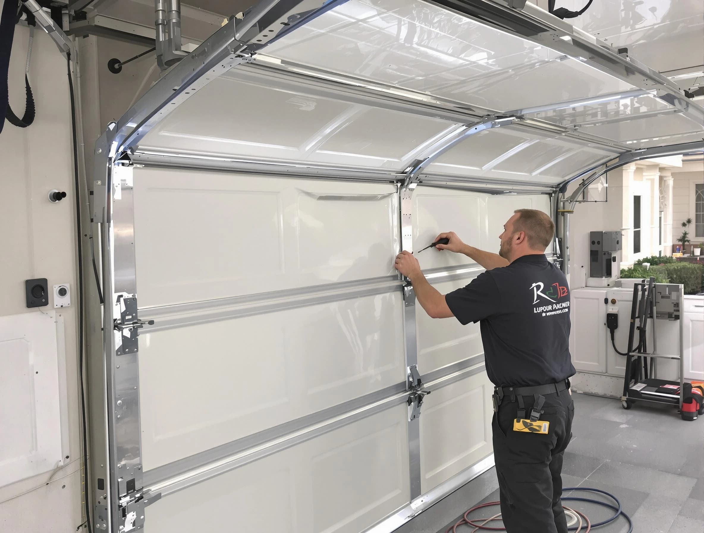 Parker Garage Door Repair professional performing panel repair in Parker