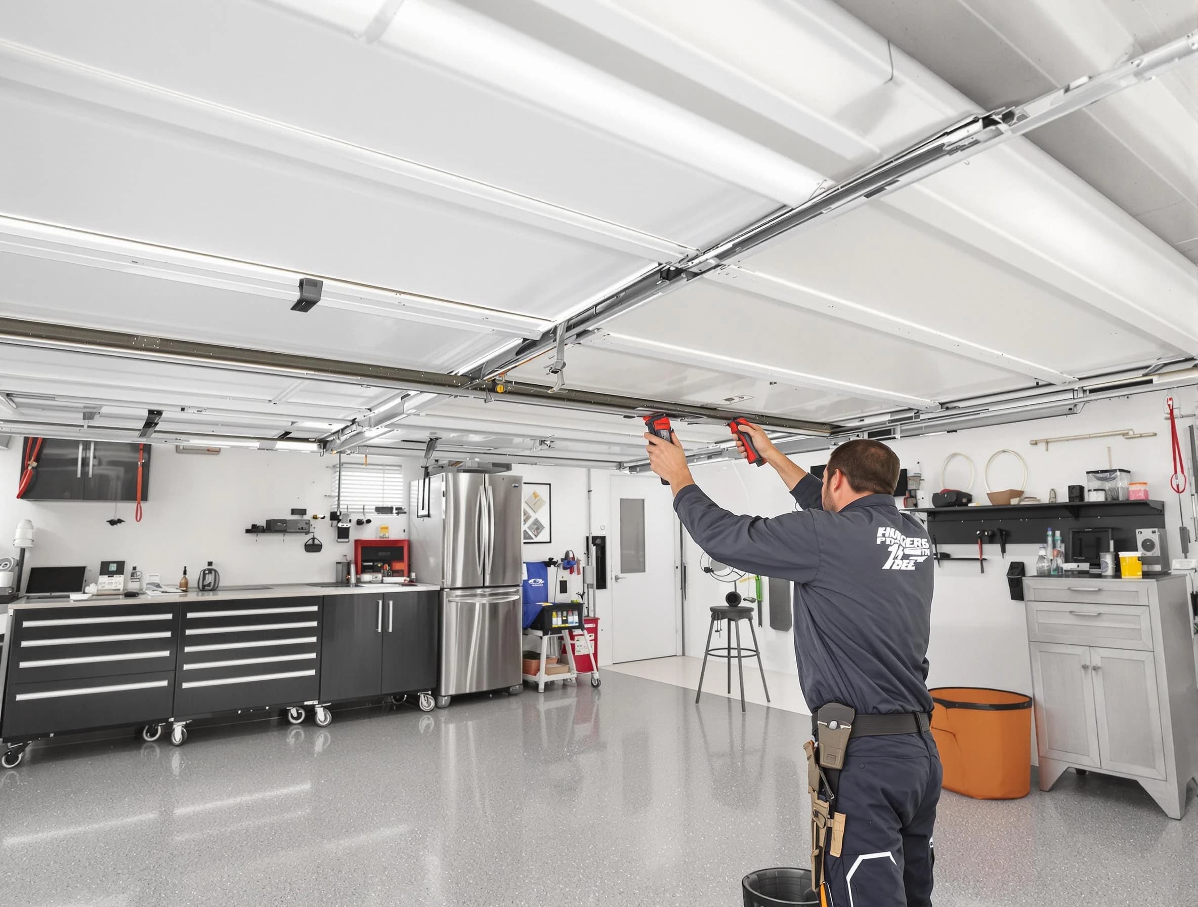 Overhead garage door repair service by Parker Garage Door Repair in Parker