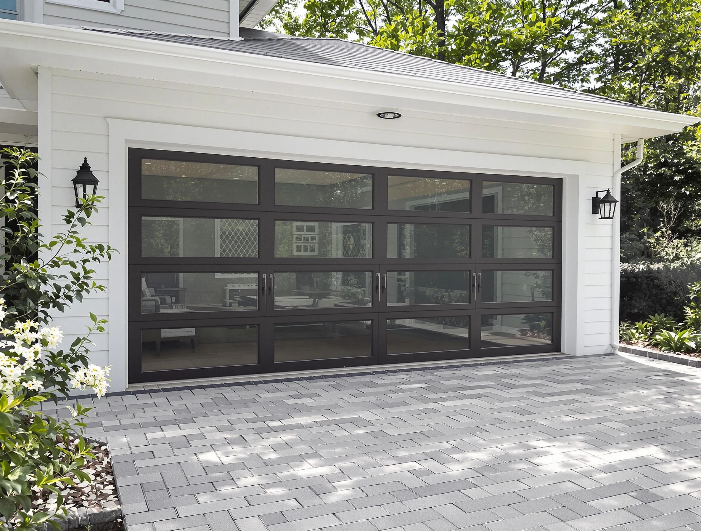 Parker Garage Door Repair design specialist presenting custom garage door options to Parker homeowner