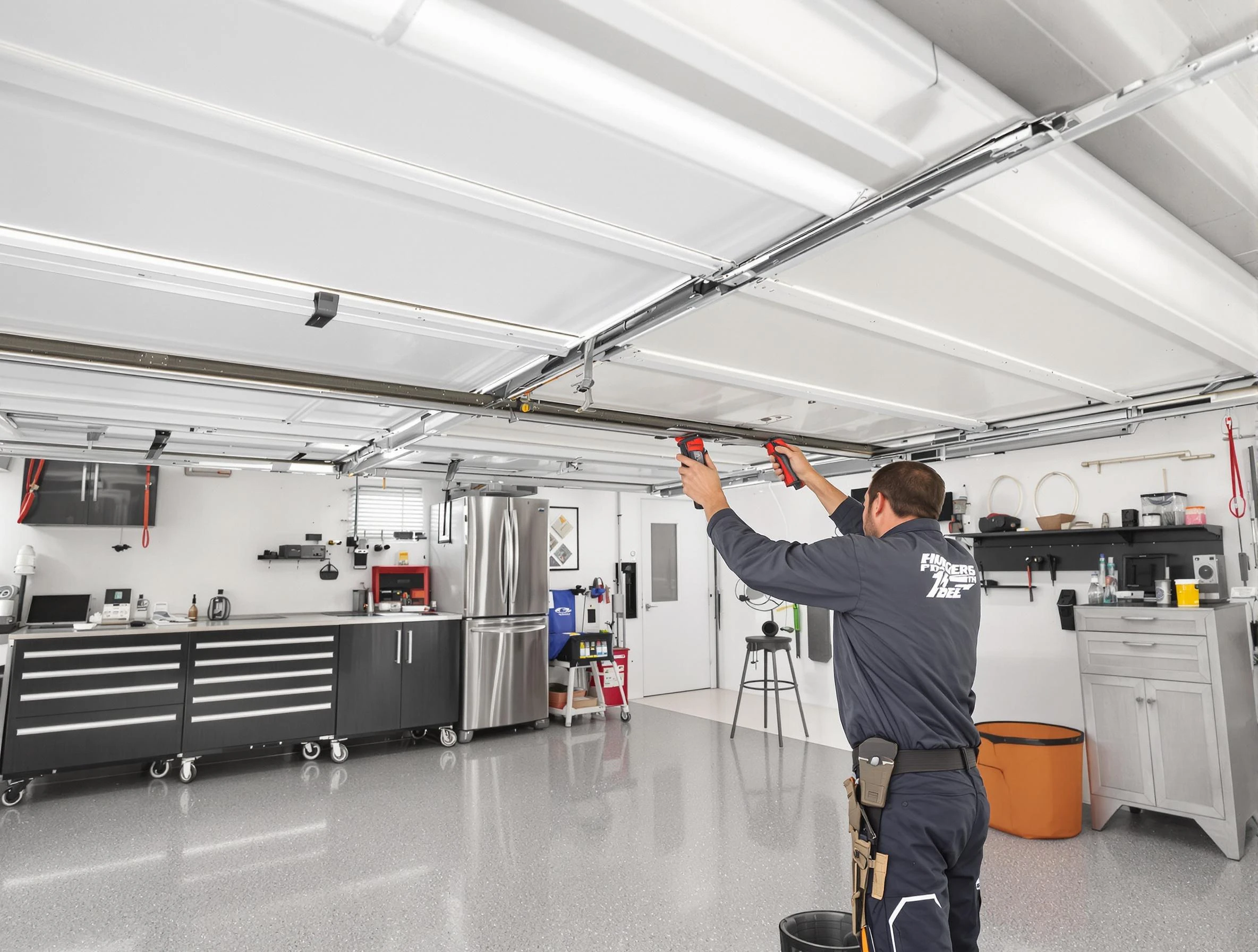Overhead garage door repair service by Parker Garage Door Repair in Parker
