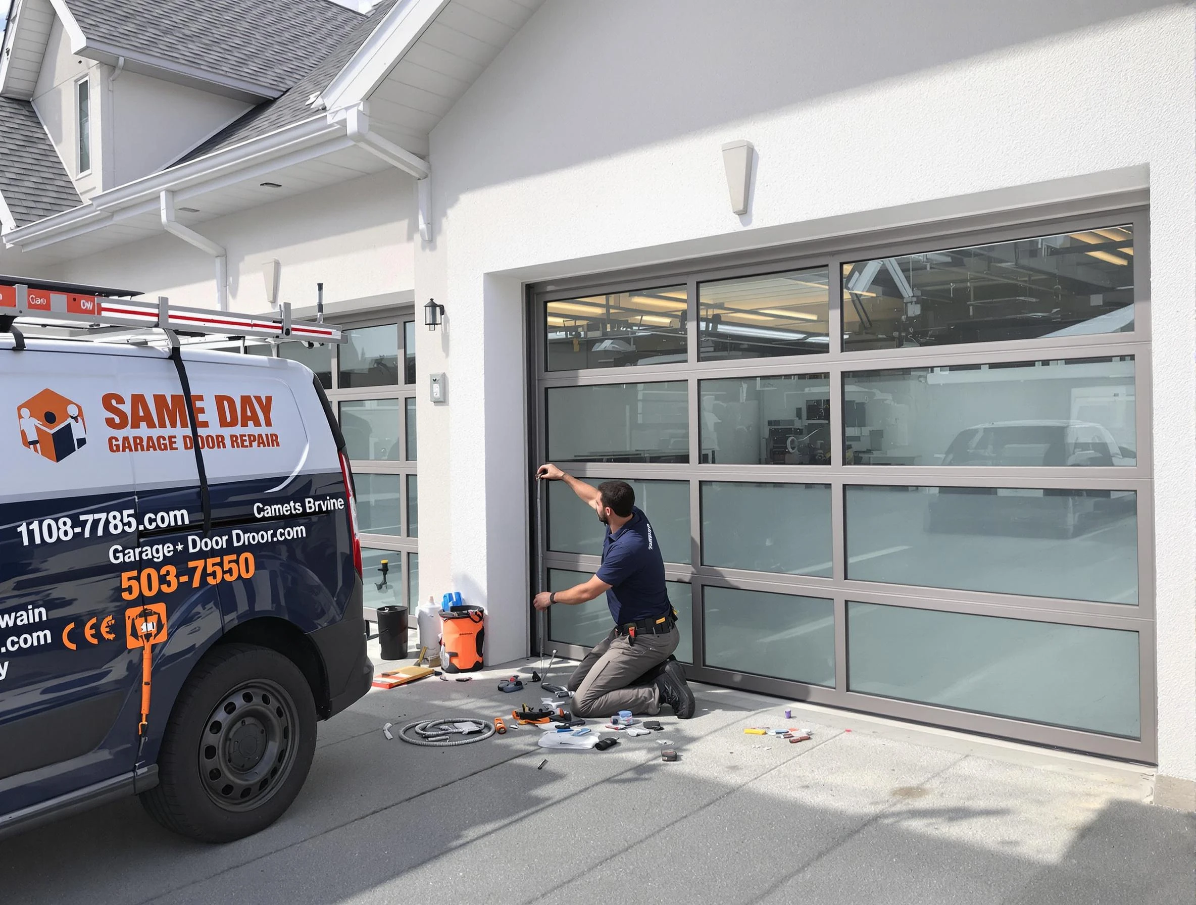 Same-day garage door repair service by Parker Garage Door Repair in Parker